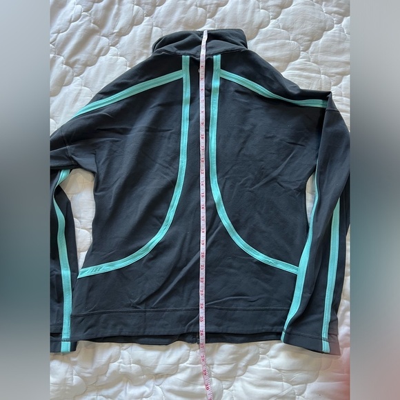 LULULEMON Grey & Blue Zip Up Jacket  Size 12 - Picture 6 of 8